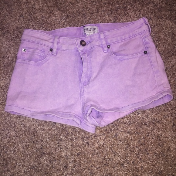Forever 2 Purple Denim Shorts 